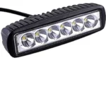 Black 6 LED Straight Fog Lights Projector Lens for Bikes