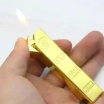 Generic 24 Karat Gold Bar Long Refillable Lighter (Gold) - Image 3