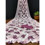 Elegant Pink Georgette Printed Saree with Unstitched Blouse