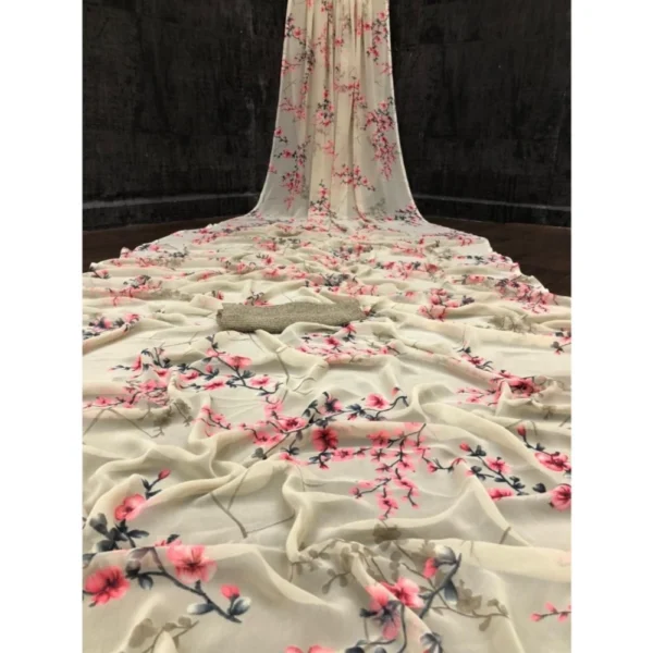 Printed Georgette Saree