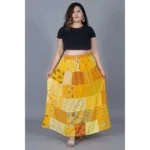 Women's Printed Rayon Skirt - Angle 2