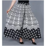 Women's Black Cotton Palazzo - Angle 2