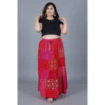 Women's Printed Rayon Skirt - Angle 2