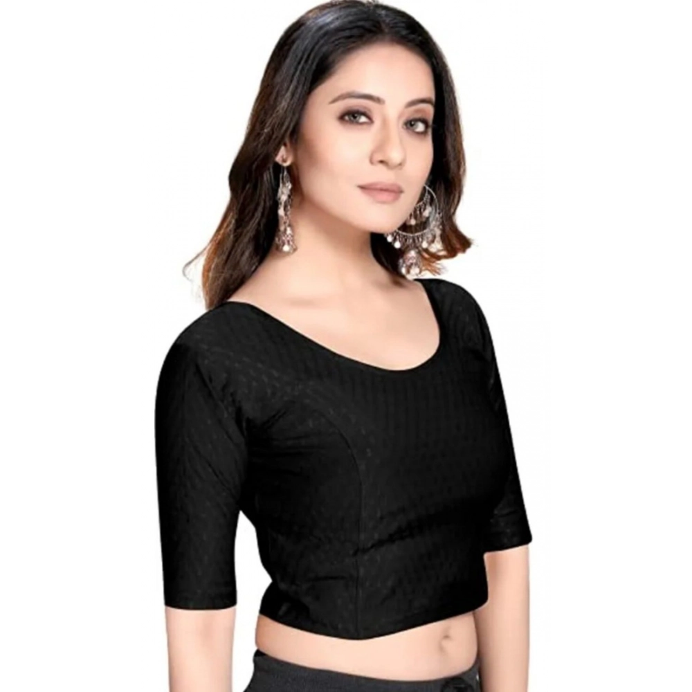 53419933979_b290a30164_o_d-1000x1000-1.webp Generic Women's Cotton Lycra Blend Solid Non Padded Readymade Blouse (Black, Size: Free Size) - Image 1