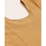 Generic Women's Cotton Lycra Blend Solid Non Padded Readymade Blouse (Beige, Size: Free Size) - Image 2