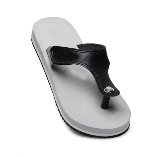 Grey Unisex Rubber T-Style Slippers