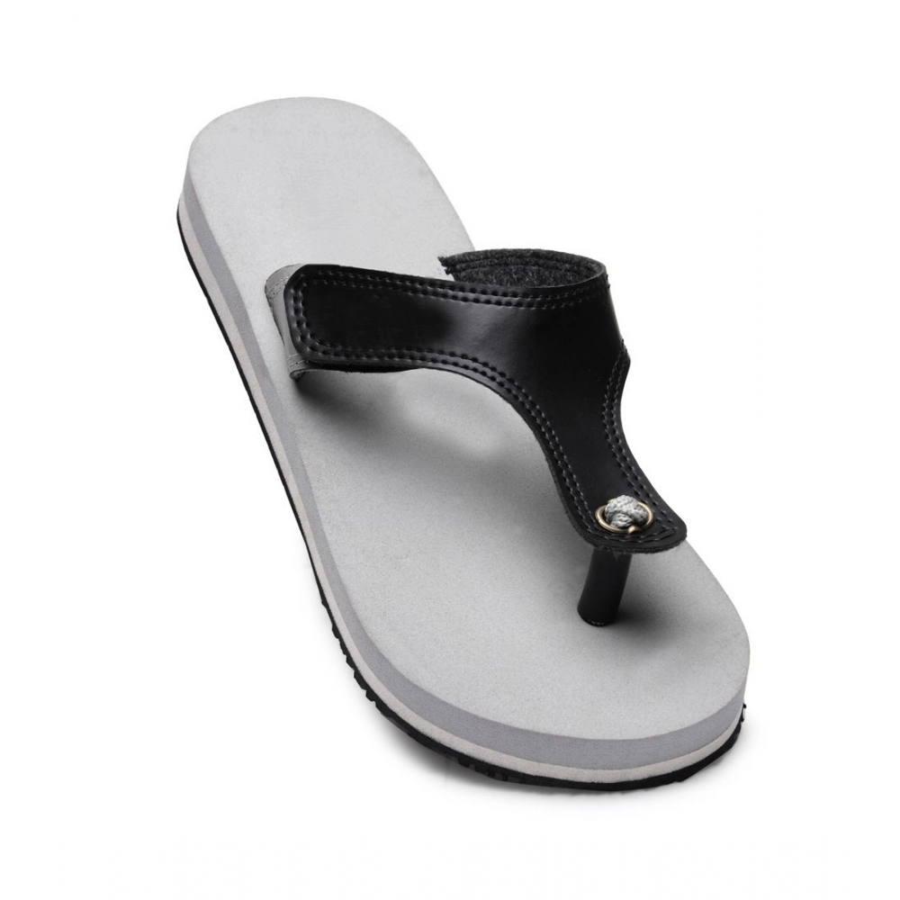 Grey Unisex Rubber T-Style Slippers