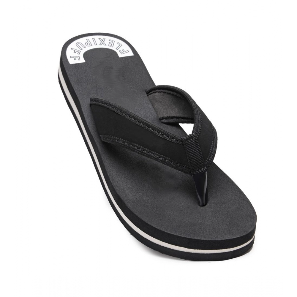Black Lightweight Soft Women's Rubber Slippers