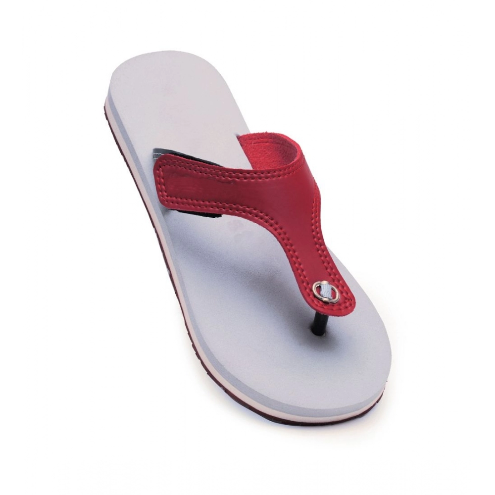 Maroon Unisex Rubber T-Style Slippers