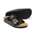 Generic Unisex Cork Fashionable, Comfortable And Trendy Cork Sandals (Black) - Image 2
