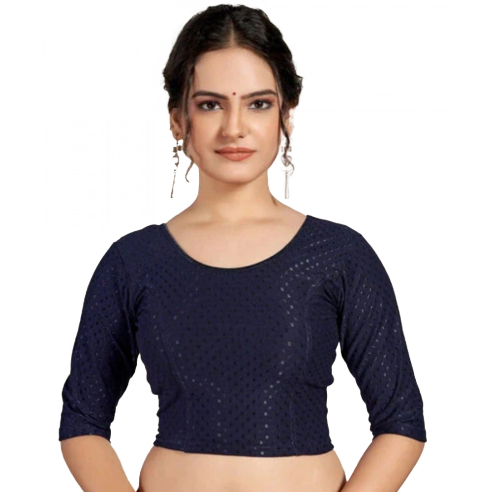 53449332937_c9f59bb2f2_o_d-1000x1000-1.webp Generic Women's Cotton Lycra Blend Solid Non Padded Readymade Blouse (Navy Blue, Size: Free Size) - Image 1