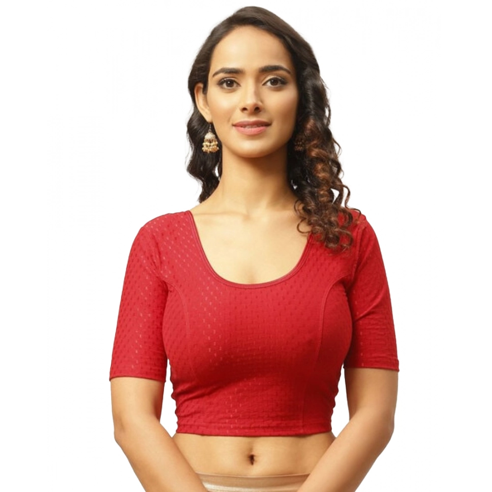 53450576499_91fcf69b22_o_d-1000x1000-1.webp Generic Women's Cotton Lycra Blend Solid Non Padded Readymade Blouse (Red, Size: Free Size) - Image 1