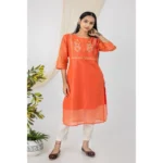 chanderi printed kurti for women