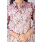 Generic Women's Casual 3/4 Sleeve Viscose Rayon Printed Kurti (Pink) - Image 2