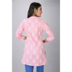 Generic Women's Casual 3/4 Sleeve Cotton Blend Printed Kurti (Pink) - Image 5