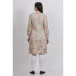 Generic Women's Casual 3/4 Sleeve Silk Blend Printed Kurti (Yellow) - Image 5