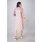 Generic Women's Casual 3/4 Sleeve Viscose Rayon Printed Kurti (Pink) - Image 5