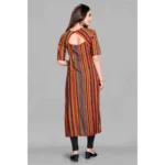 Generic Women's Casual 3/4 Sleeve Viscose Rayon Strip Kurti (Multicolor) - Image 5