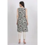 Generic Women's Casual Sleeveless Viscose Rayon Printed Kurti (White) - Image 5