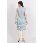 Green Cotton Blend Kurti - Angle 5