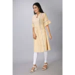 beige printed kurti