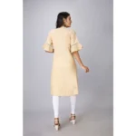 beige printed kurti
