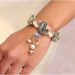 Women's Oxidised Silver Bracelet