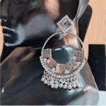 silver oxidised earrings