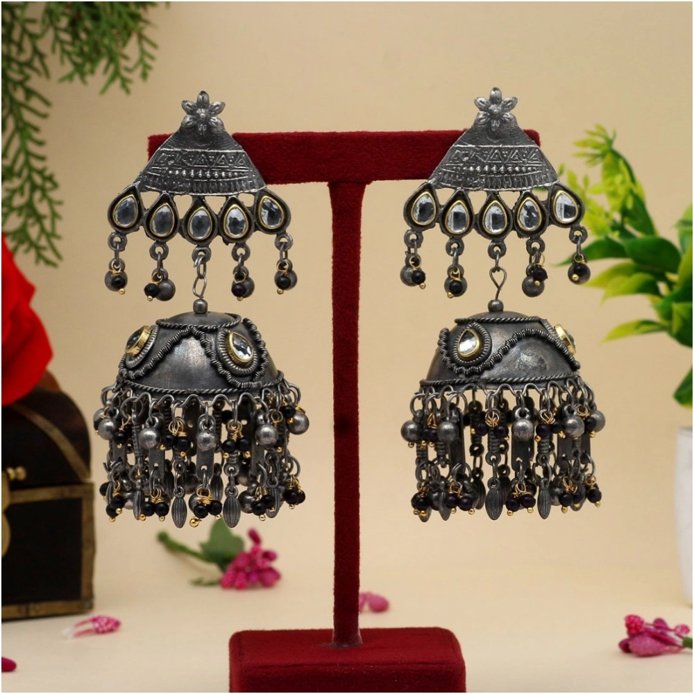 oxidised jhumka earrings