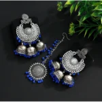 oxidised earrings tikka set