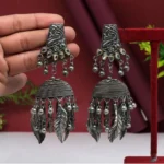 oxidised jhumka earrings