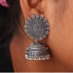 oxidised jhumka earrings