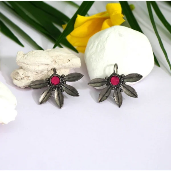 Buy Pink Oxidised Earrings Online