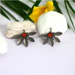 buy orange oxidised earrings online