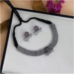 buy oxidised temple necklace