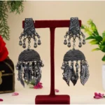 oxidised jhumka earrings