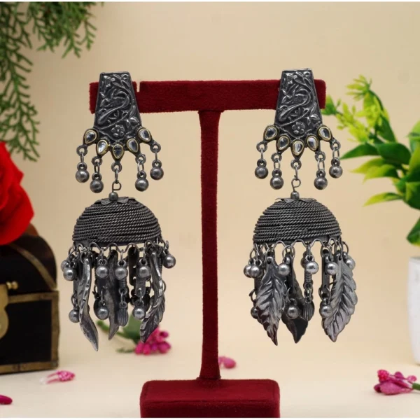oxidised jhumka earrings