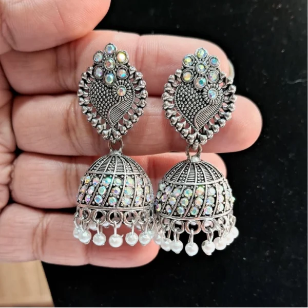 oxidised earrings for women