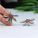 buy orange oxidised earrings online