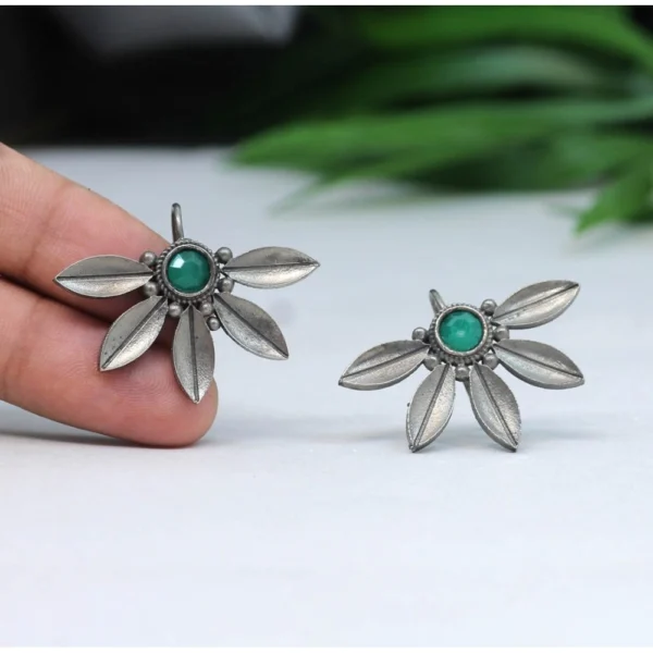 Buy Green Oxidised Earrings Online