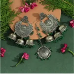 oxidised earrings tikka