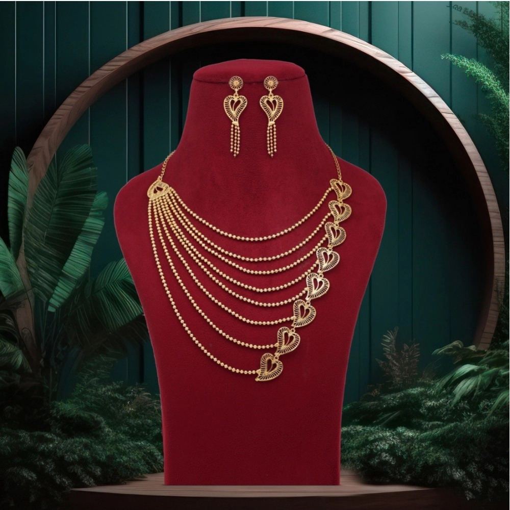 gold plated necklace set