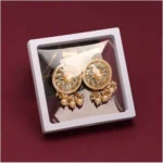 Generic Women's Gold Color Kundan Earrings - Image 2