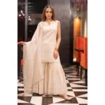 White Cotton Kurti Set - Angle 5