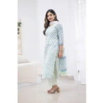 Womens Cotton Kurti Set - Angle 3