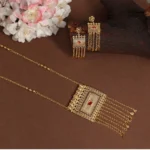 red gold plated necklace set