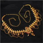 Generic Women's Maroon & Green Color Glass Stone Kamarband Adjustable Chain - Image 3