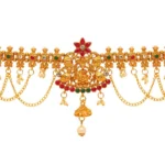 Generic Women's Maroon & Green Color Glass Stone Kamarband Adjustable Chain - Image 4