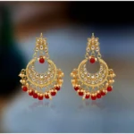 buy maroon kundan earrings online