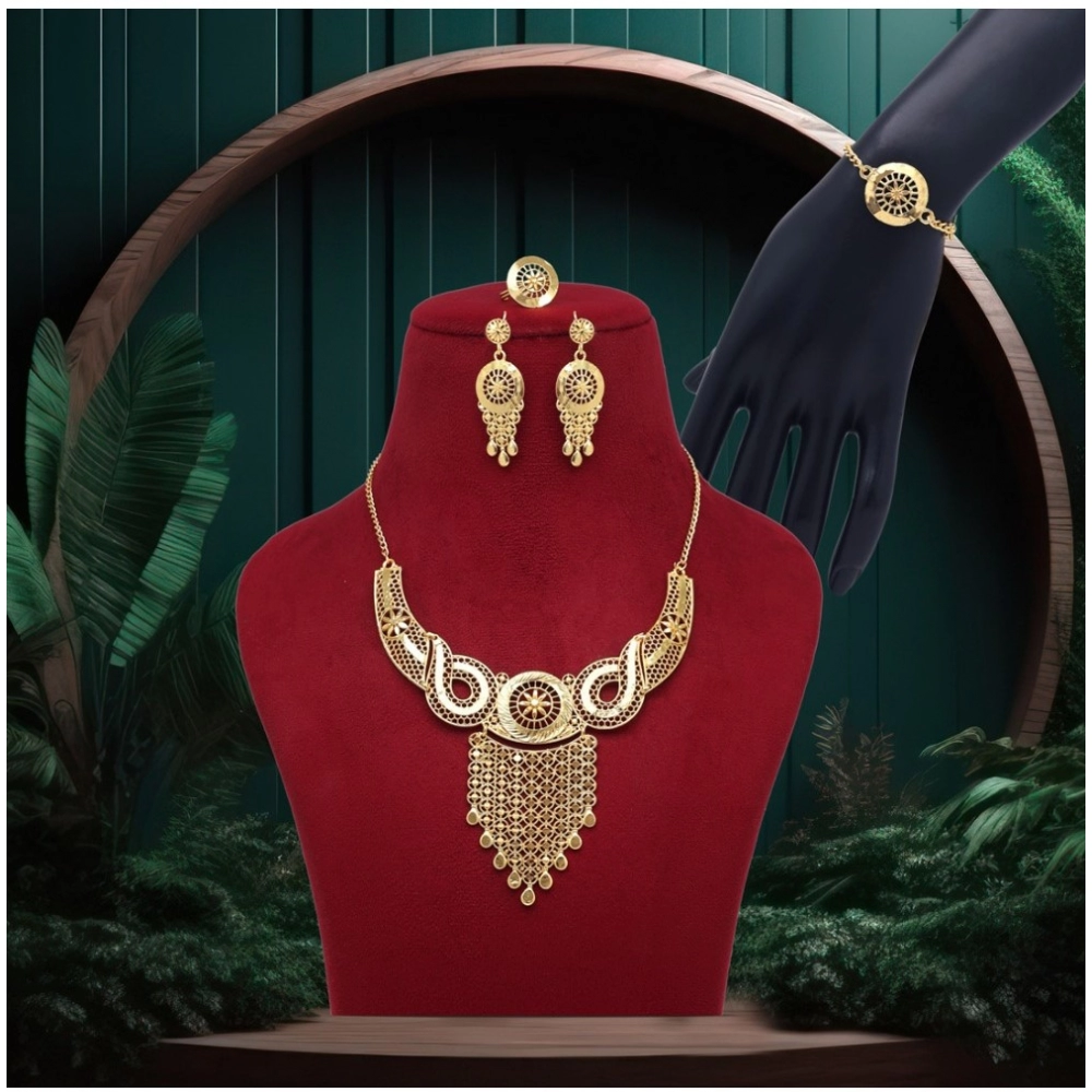 gold plated necklace set online